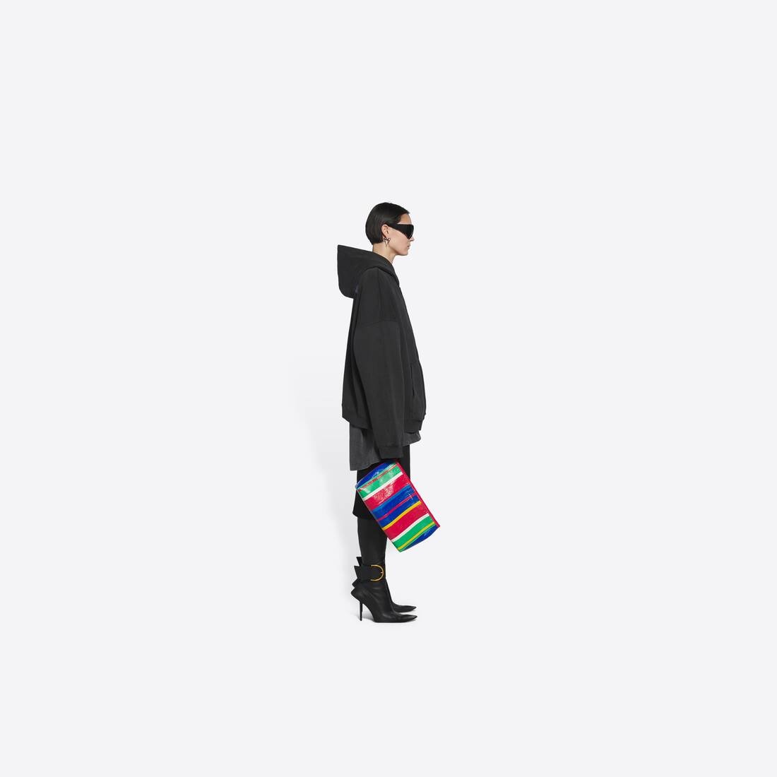 Barbes Large Zip Pouch in Blue - 6