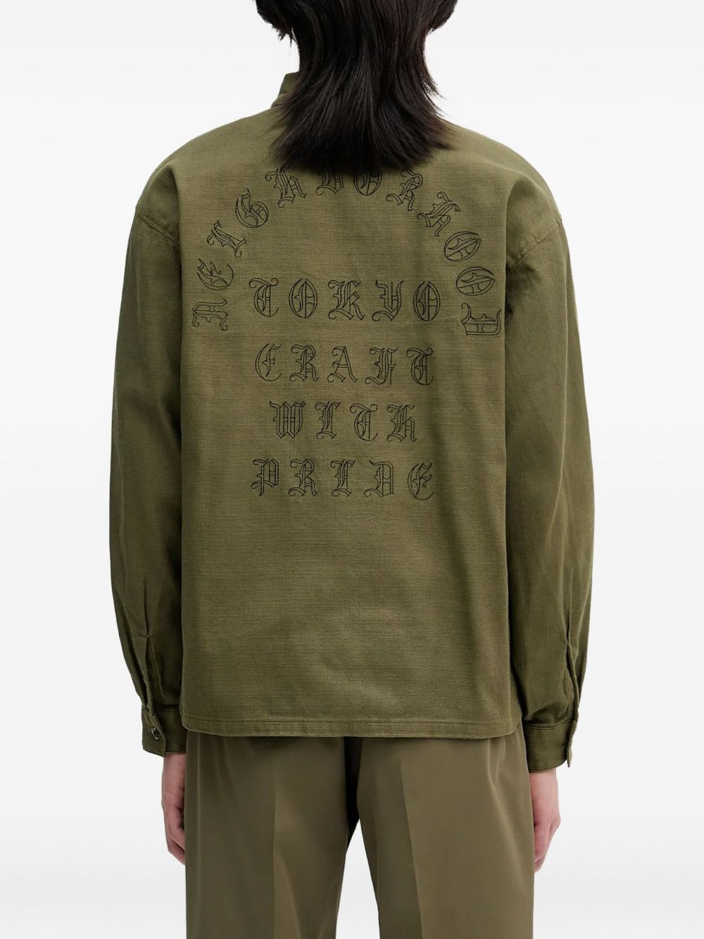 embroidered overshirt - 3