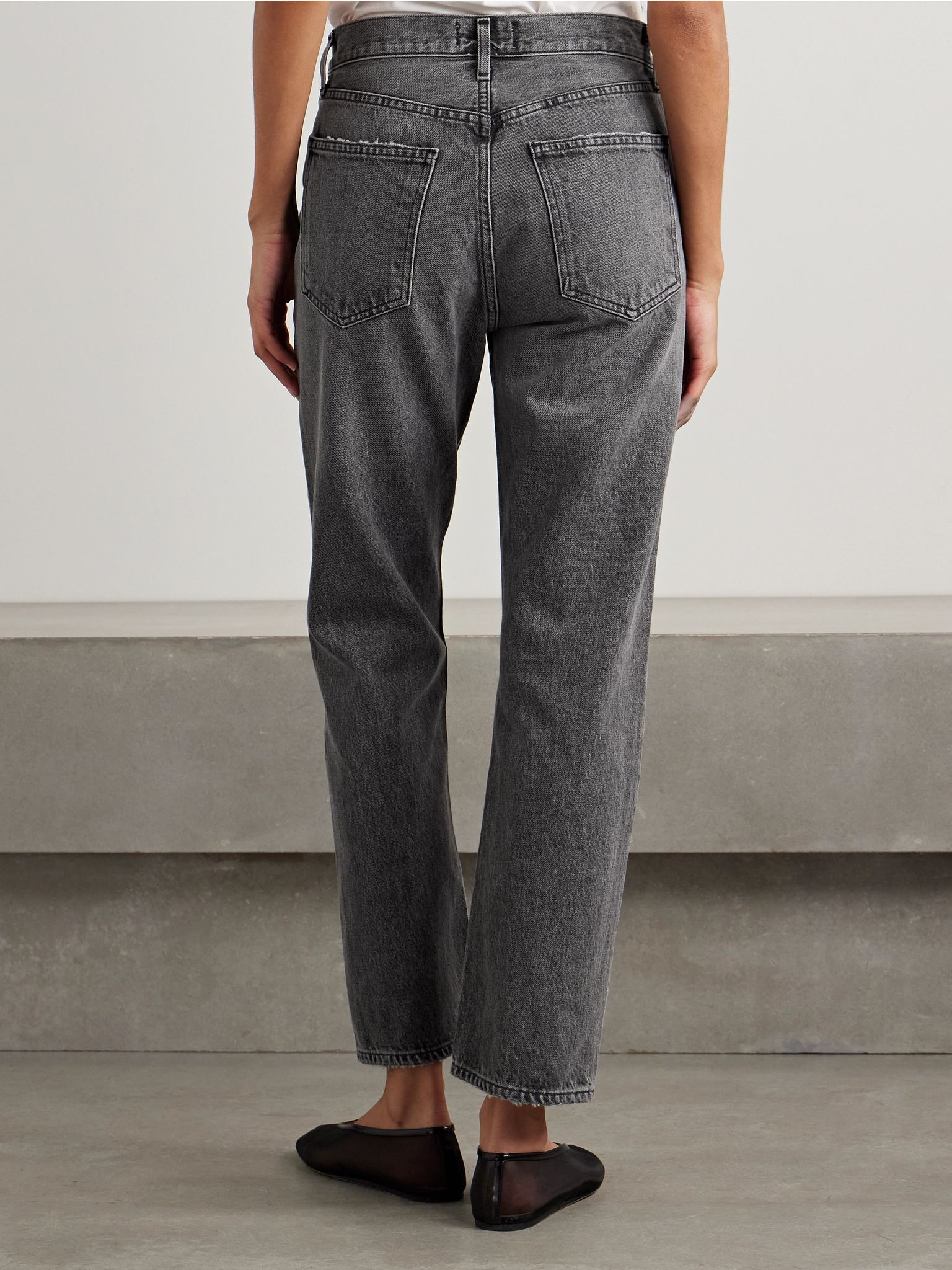 '90s Pinch Waist cropped high-rise straight-leg jeans Black - 4