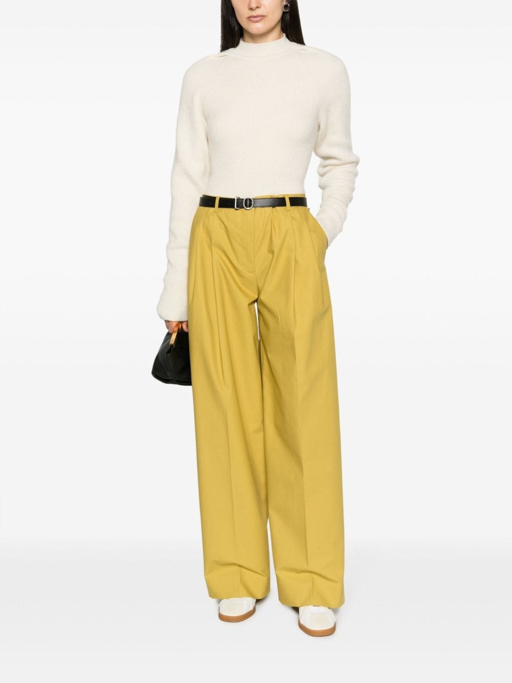 cotton straight-leg tailored trousers - 2