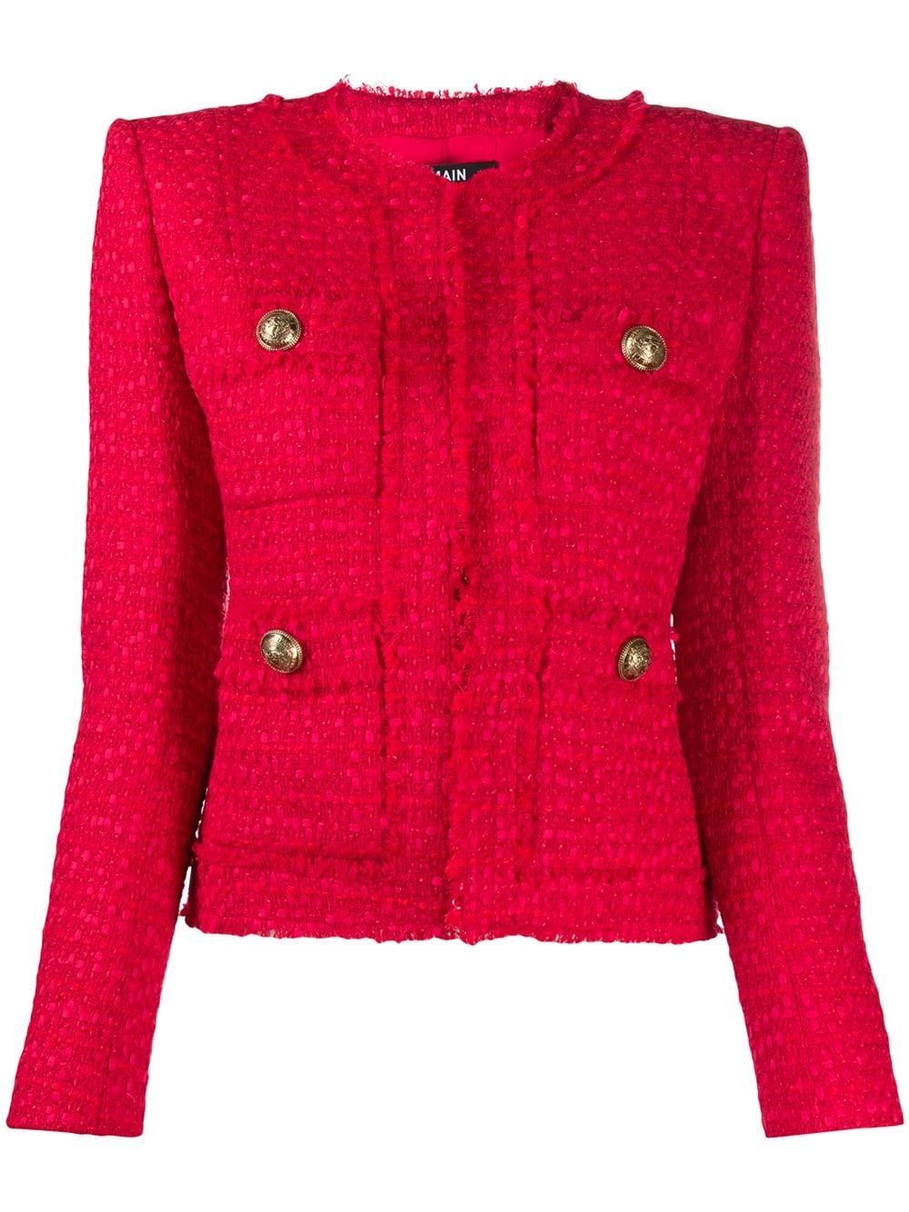 tweed boxy fit jacket - 1