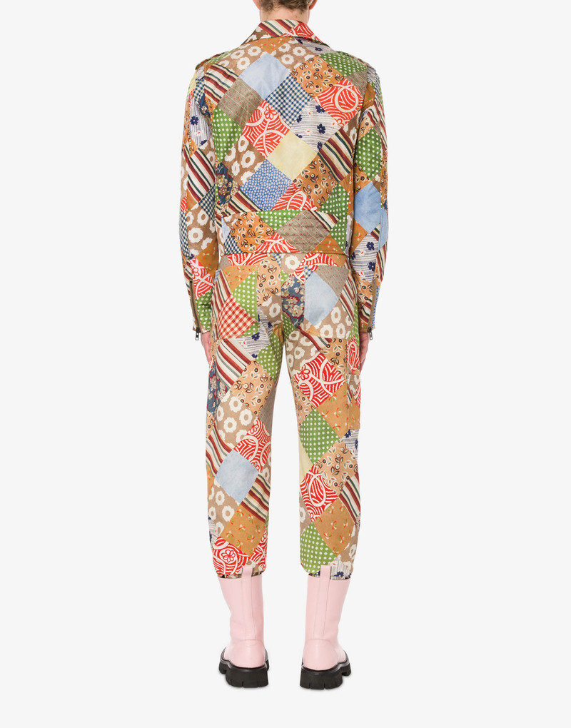 QUILT PRINT NYLON BIKER 3