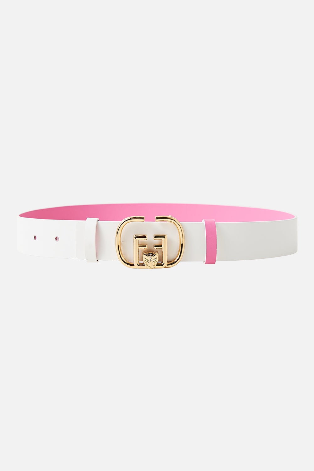 REVERSIBLE MONOGRAM BUCKLE BELT - 2