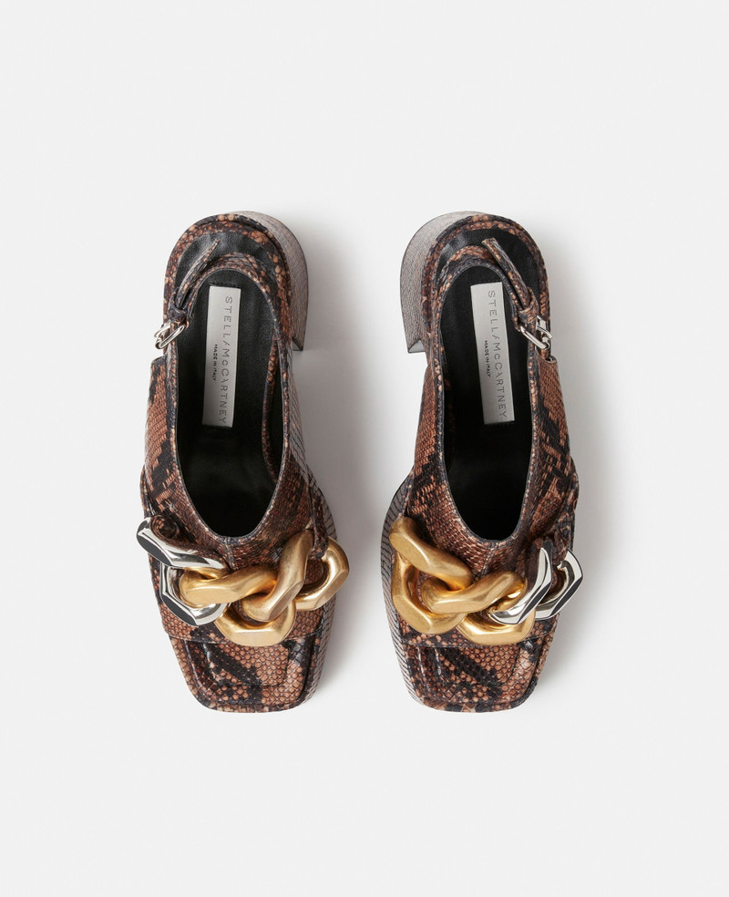 Stella McCartney Skyla Alter Python Chain Platform Sandals outlook