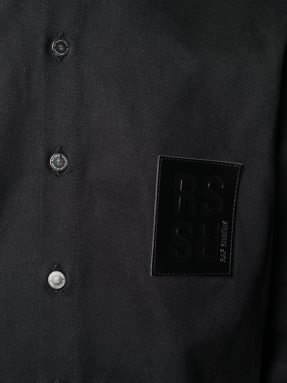 logo-patch twill shirt - 5