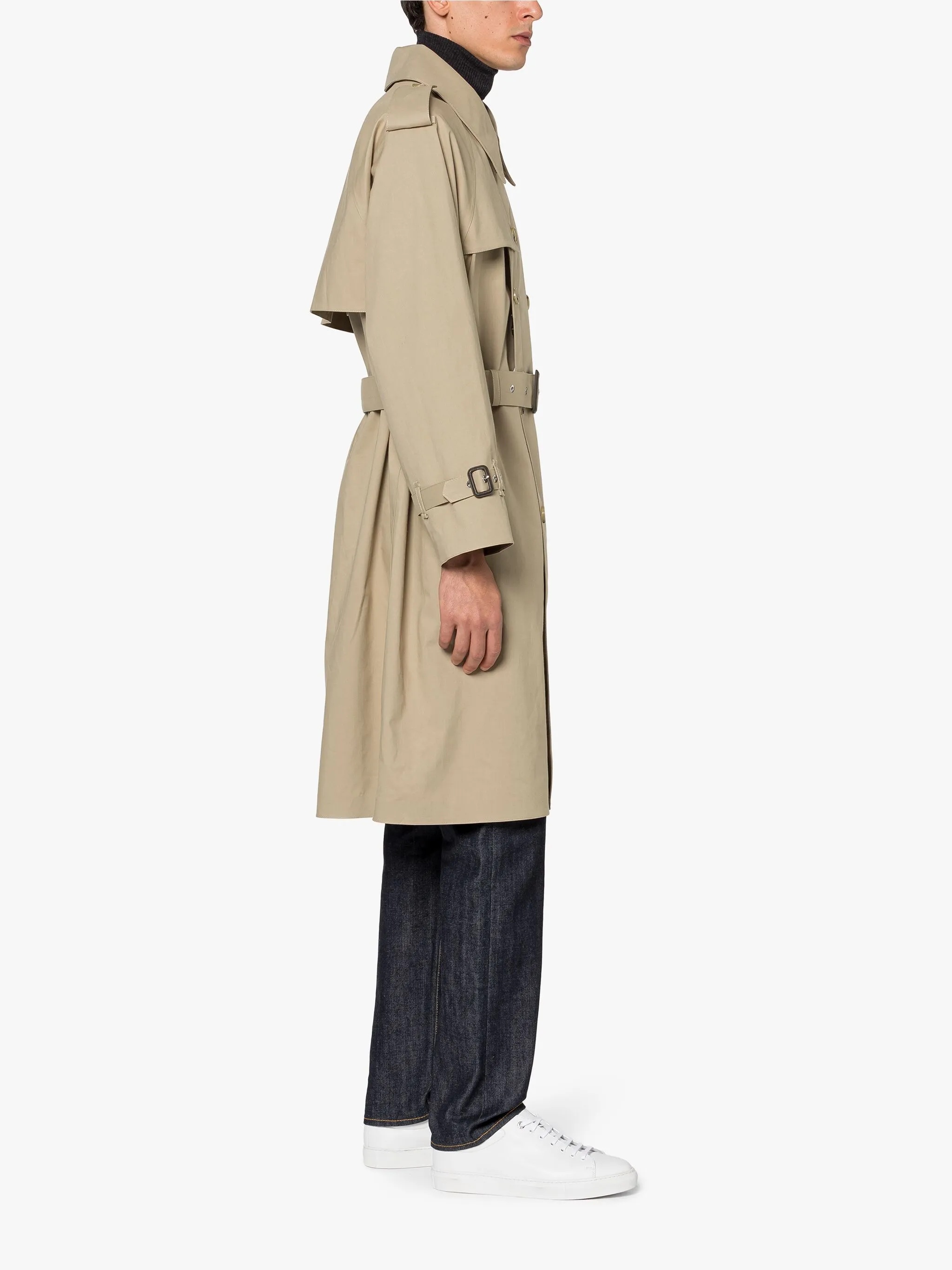 EARLSTON FAWN BONDED COTTON TRENCH COAT - 2