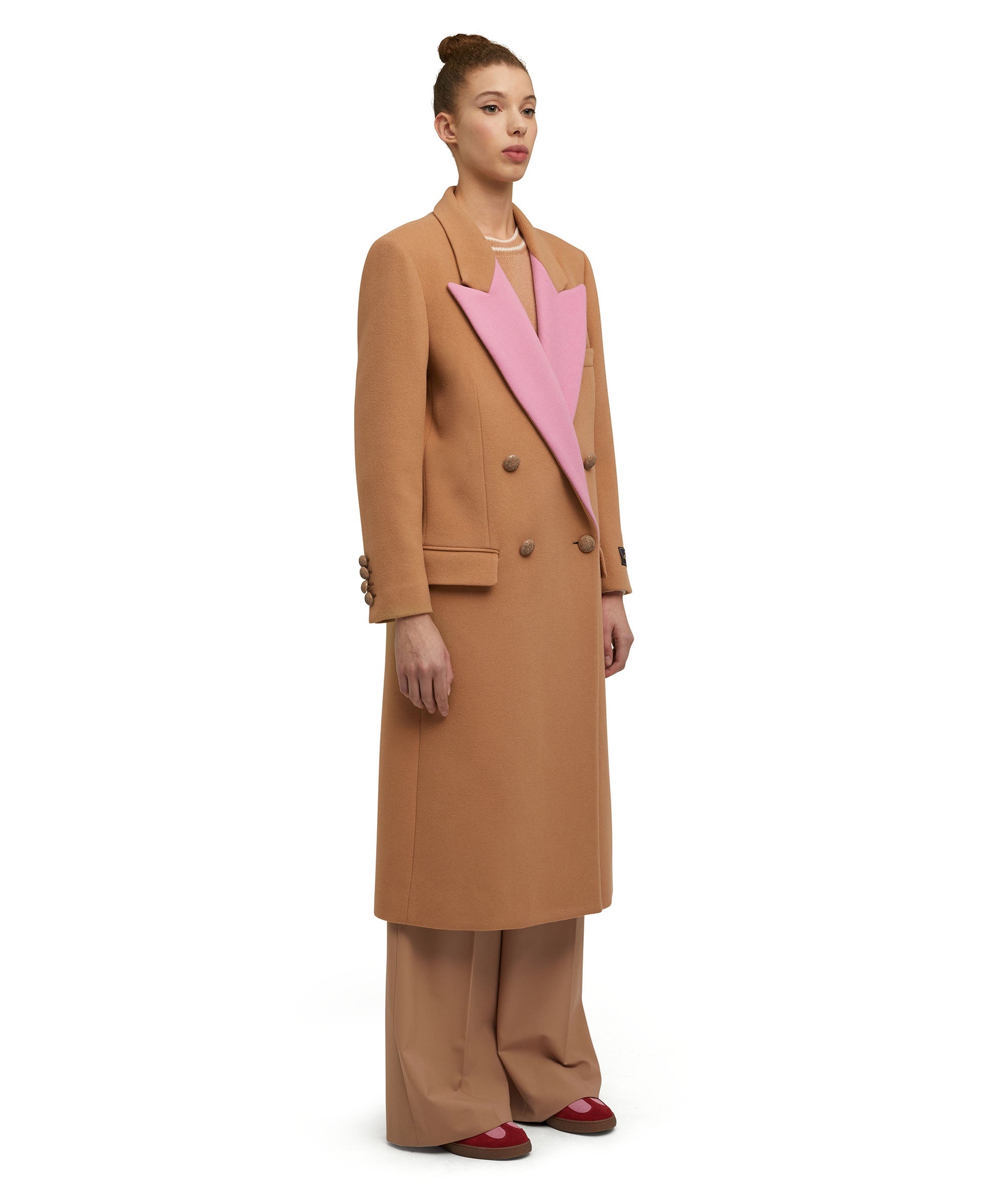 Virgin wool double-breasted coat "Wool Felt" - 3