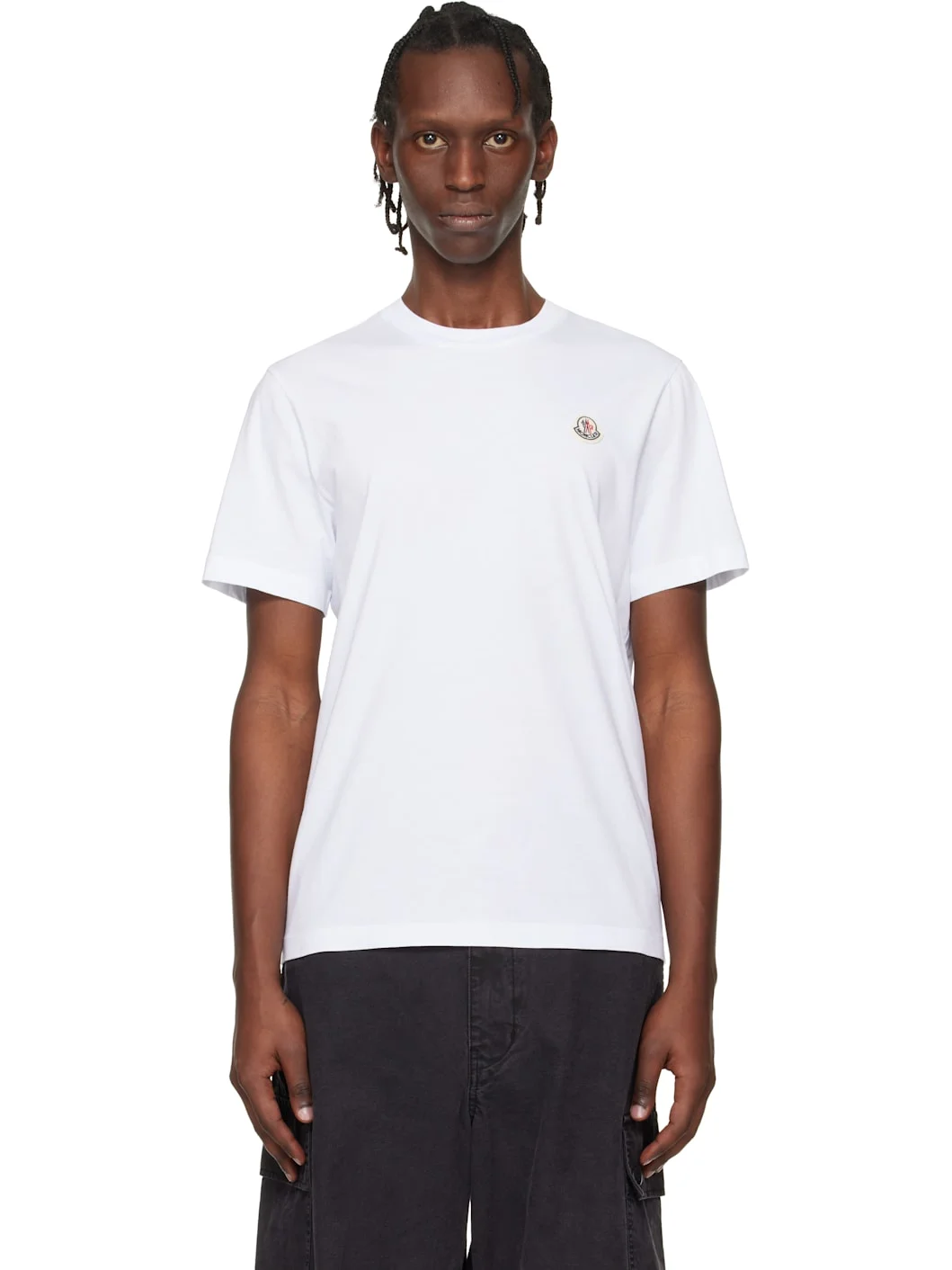 Three-Pack White Logo Patch Cotton T-shirts - 1