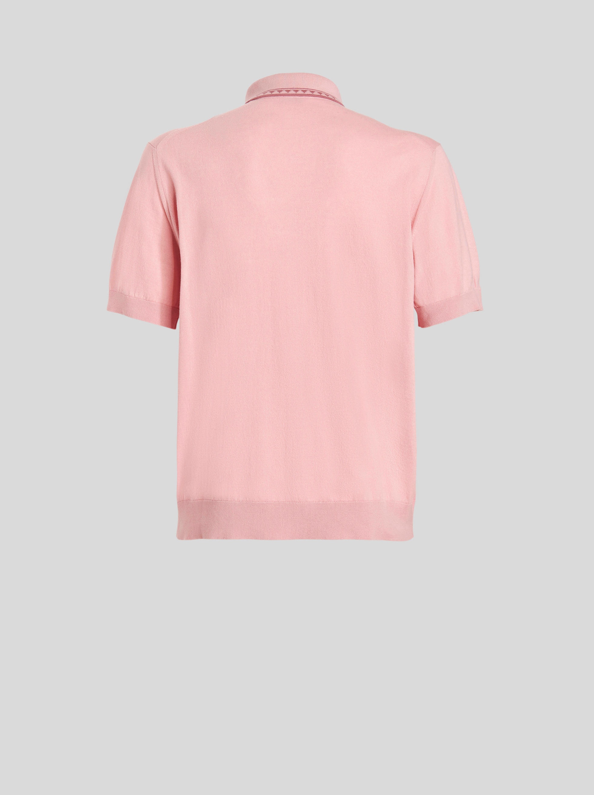 JERSEY POLO SHIRT WITH DECORATIVE GRECA - 6