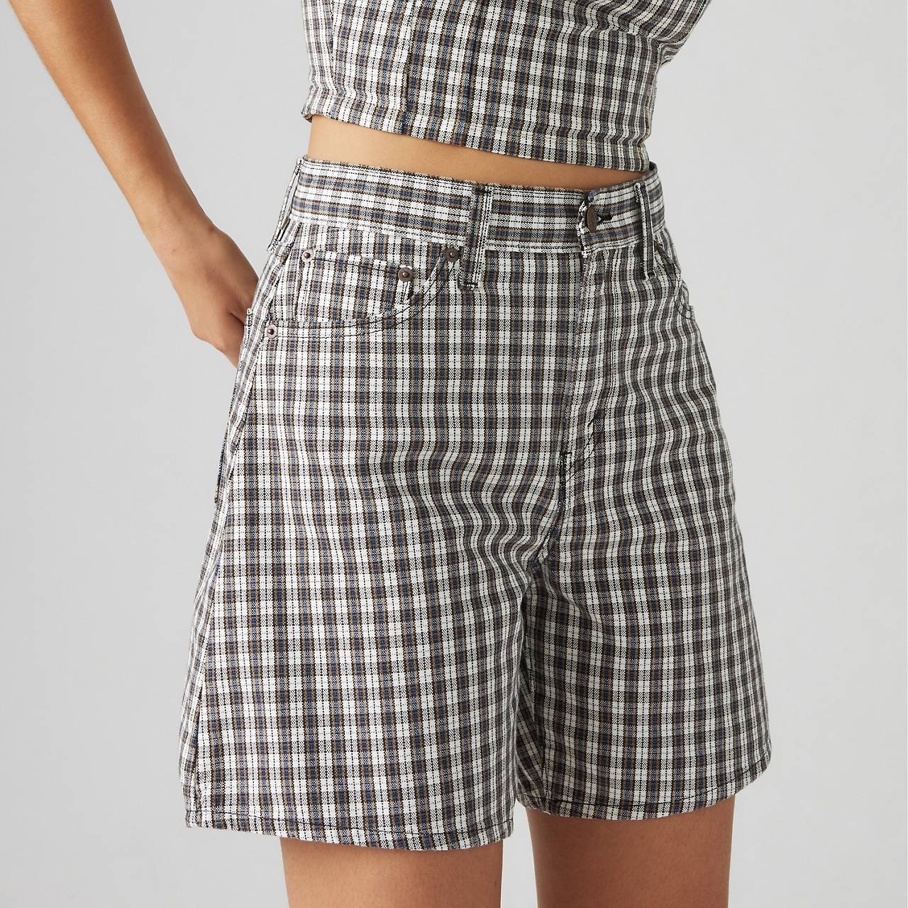 HIGH RISE BAGGY WOMEN'S SHORTS - 4