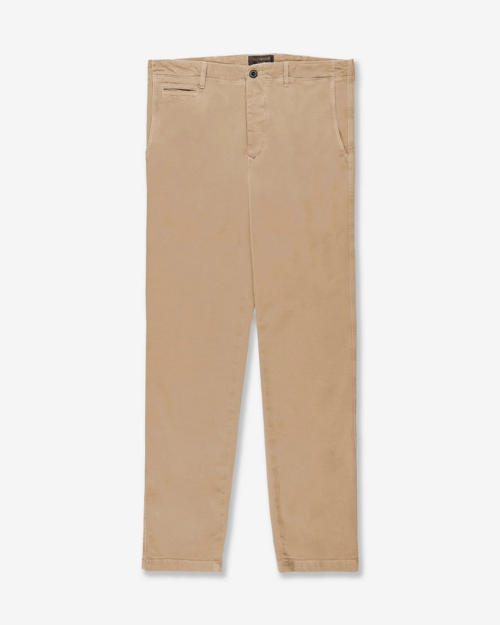 Tapered-fit cotton and linen trousers - 1