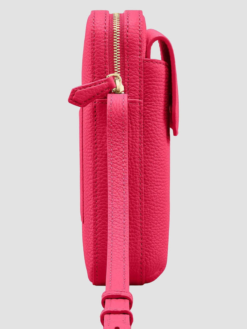 Leather Zip Phone Pouch - Shibuya Fuchsia 5