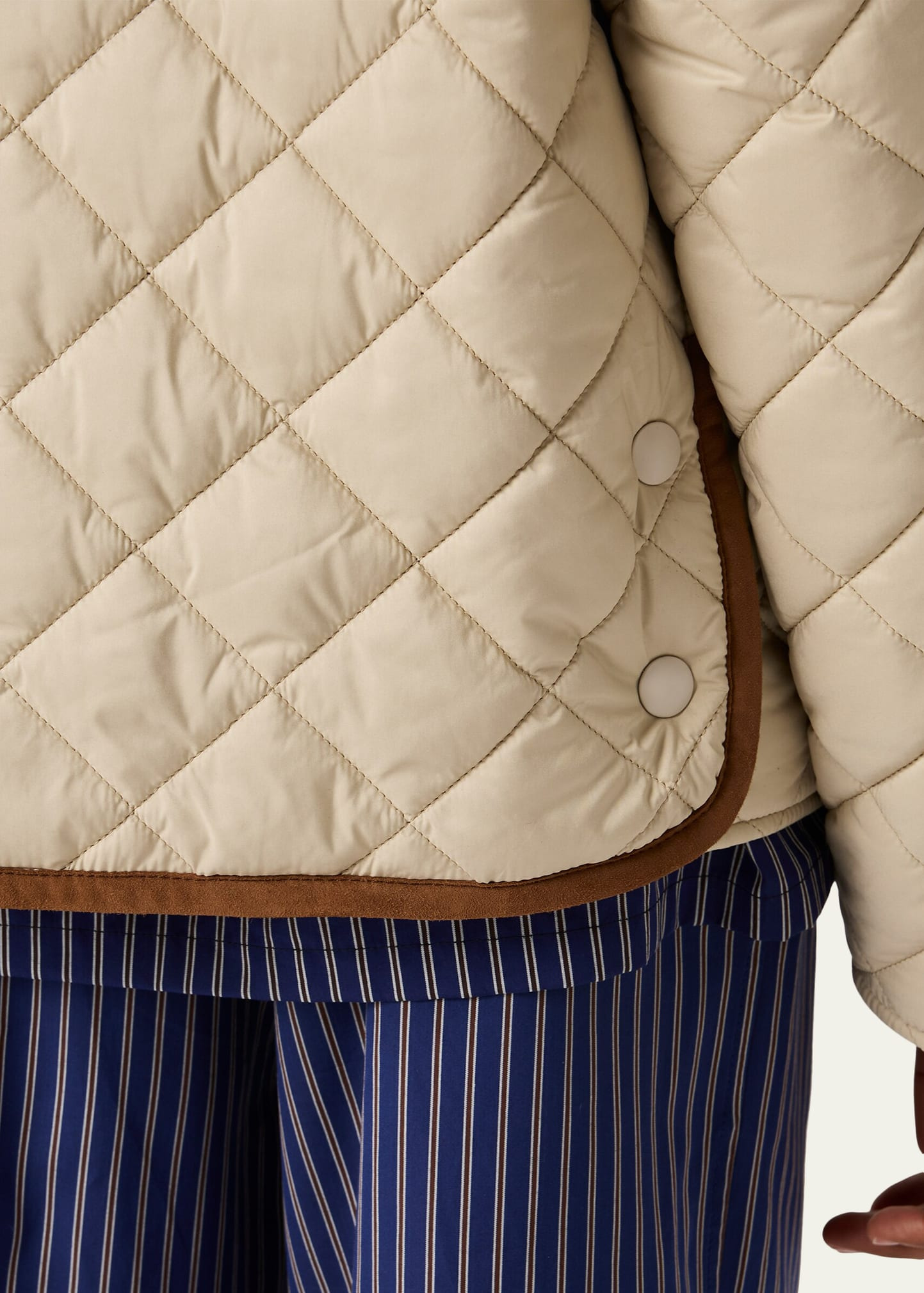 Suede-Trim Barn Jacket - 5