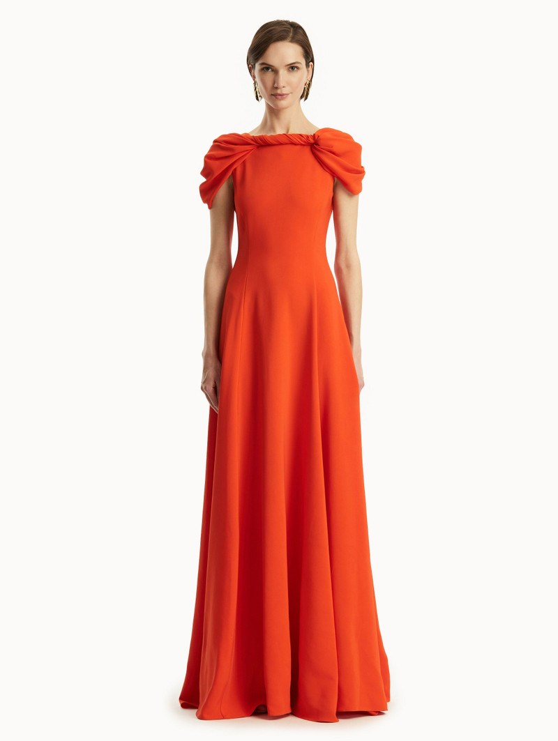Oscar de la Renta TWIST-DETAILED CADY GOWN outlook