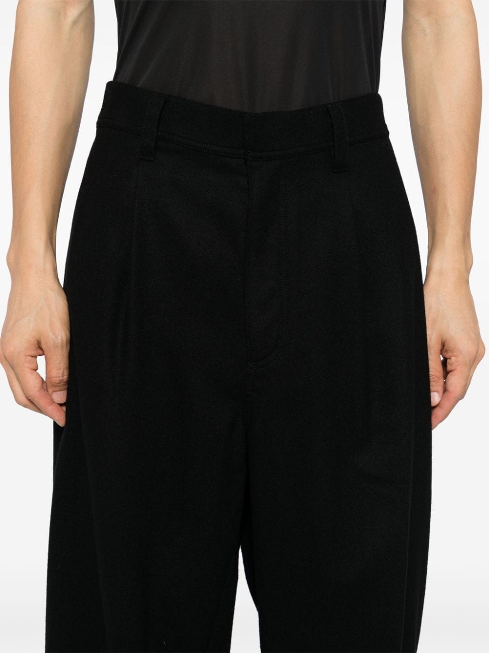 pleated tapered trousers - 5
