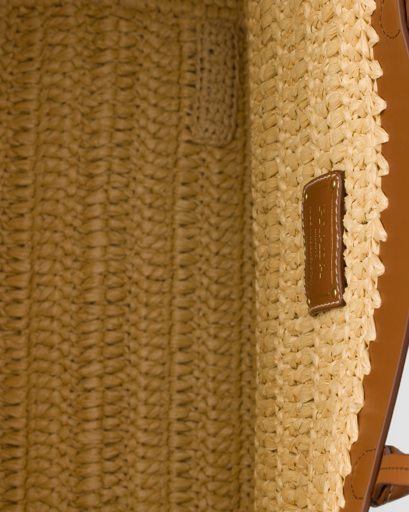 Medium crochet and leather tote bag 5