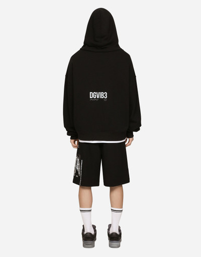 Dolce & Gabbana Jersey hoodie with DGVIB3 print outlook
