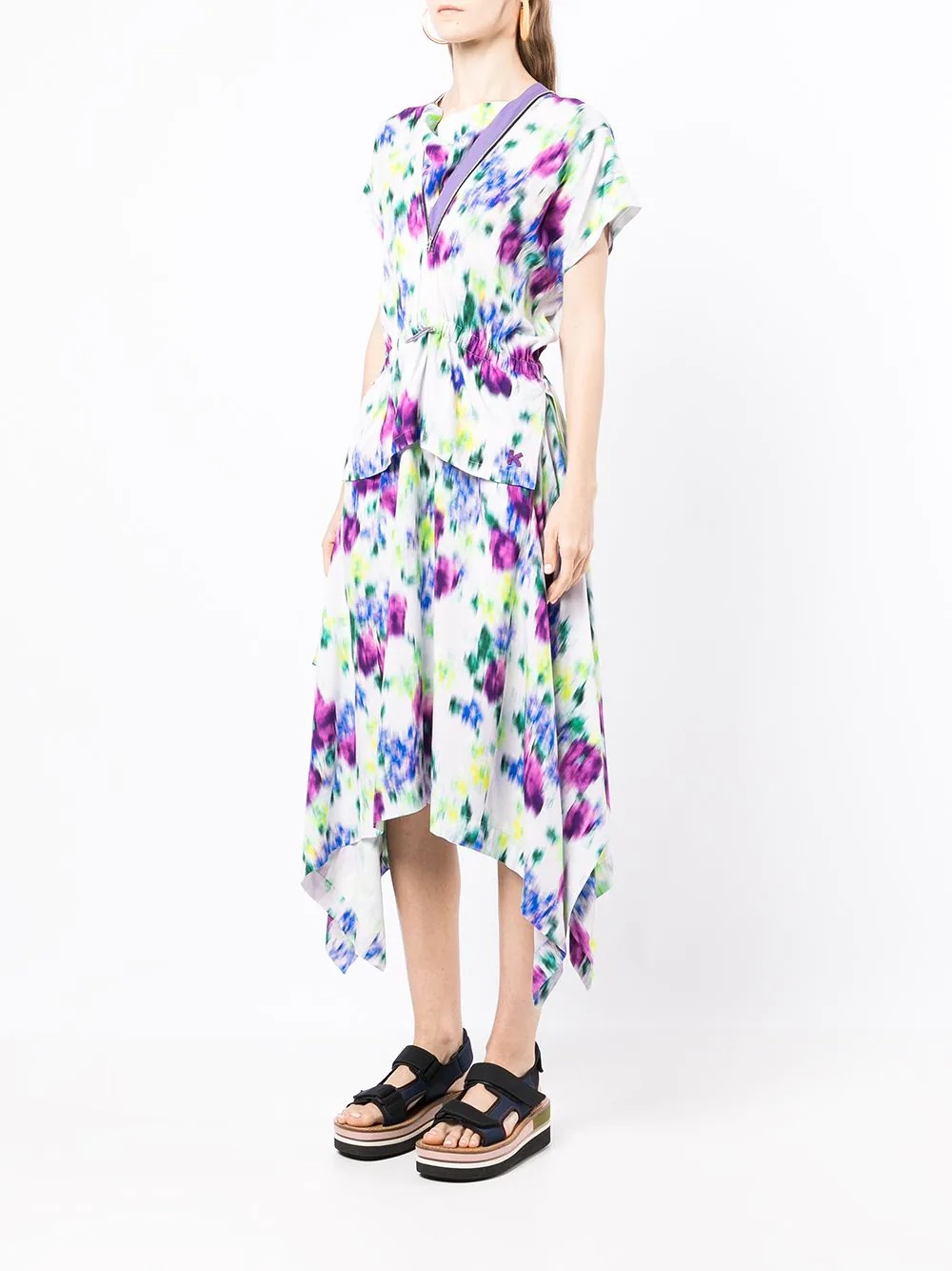floral-print midi dress - 3