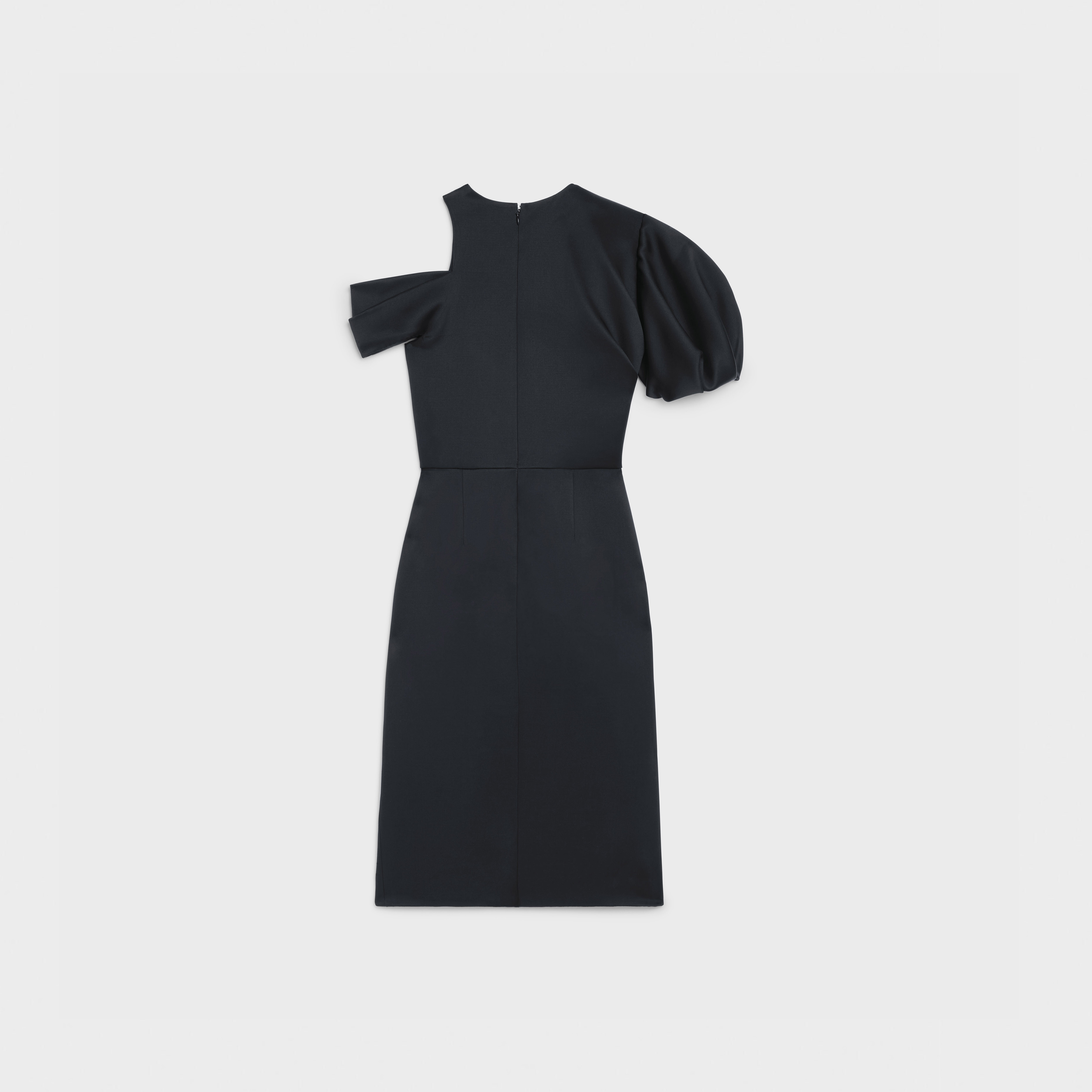 DRAPED DRESS IN DOUBLE FACE SILK - 2