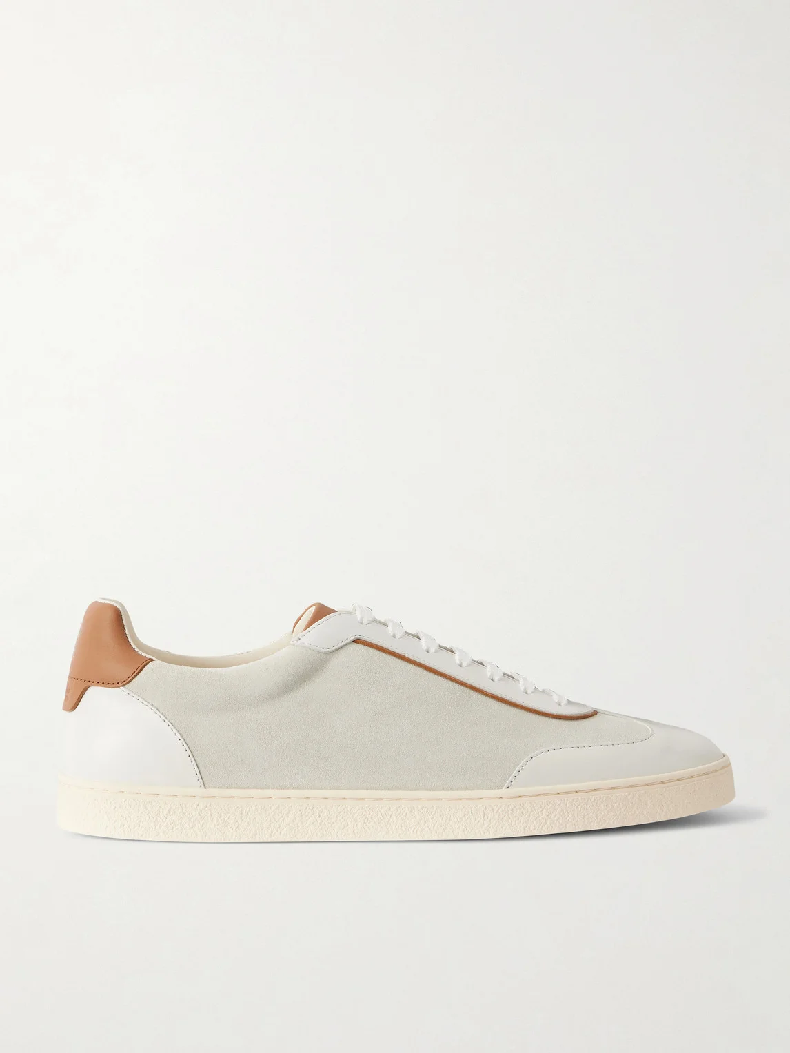 Coda di Rondine Leather-Trimmed Waxed-Suede Sneakers - 1