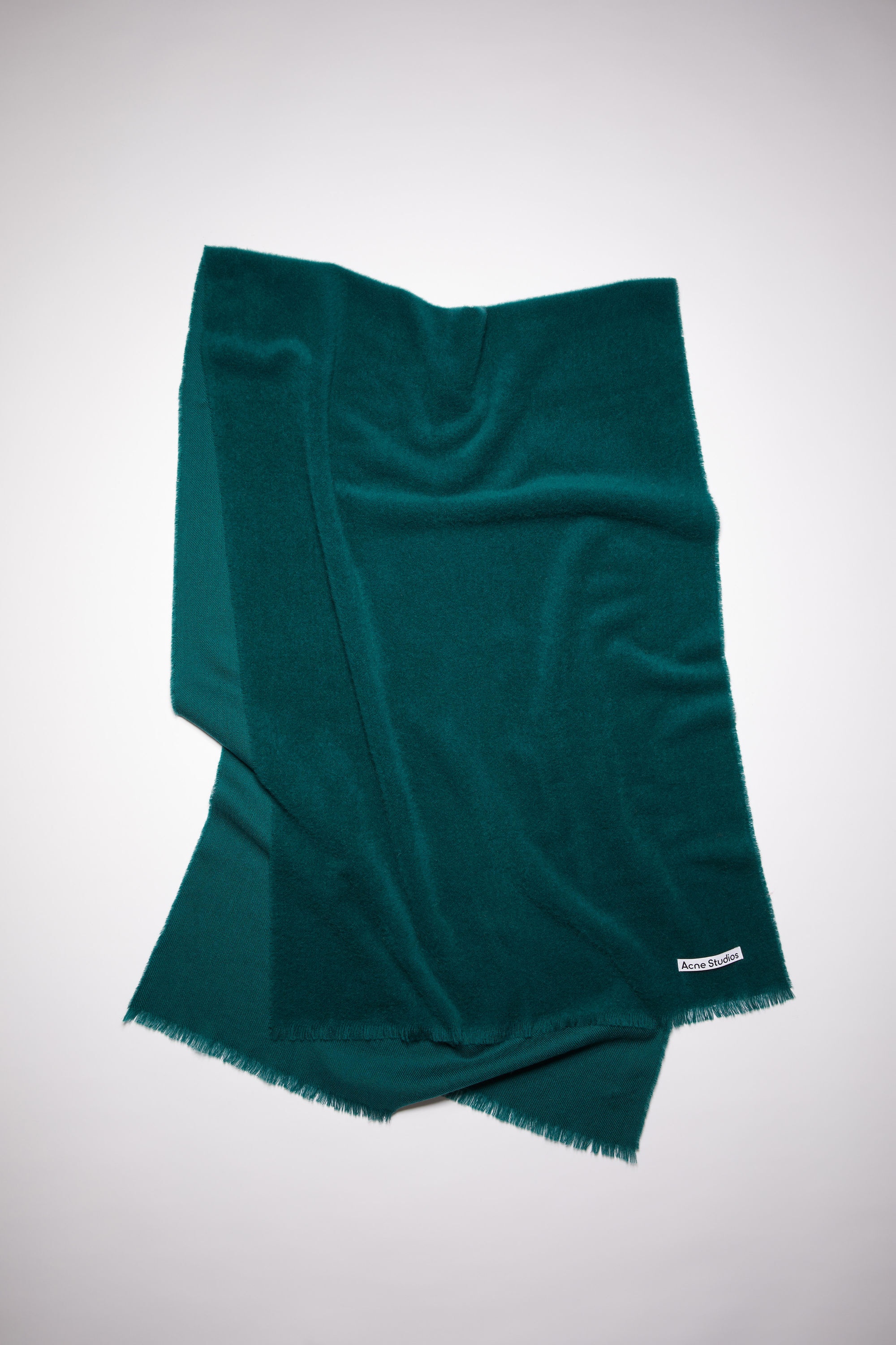 Soft wool scarf - Emerald green - 1