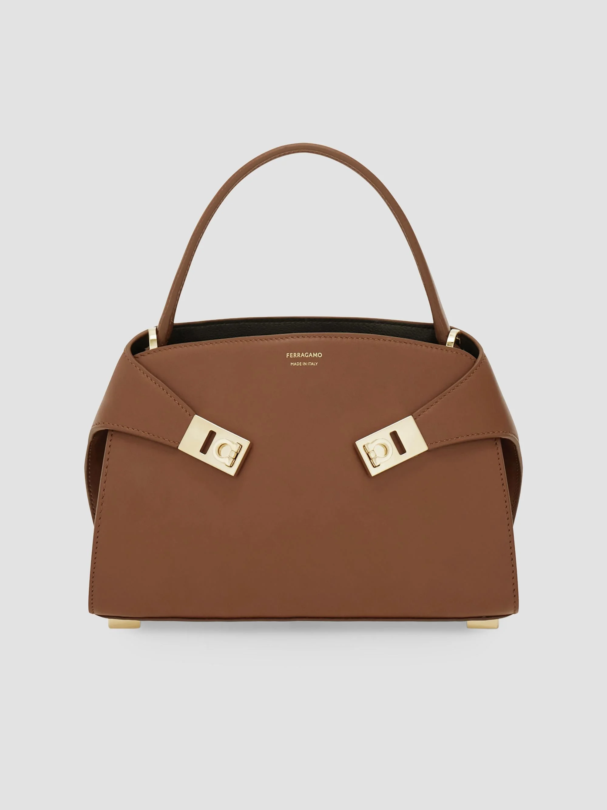 Women's Hug Extra-Small Leather Shoulder Bag - New Cognac - 1