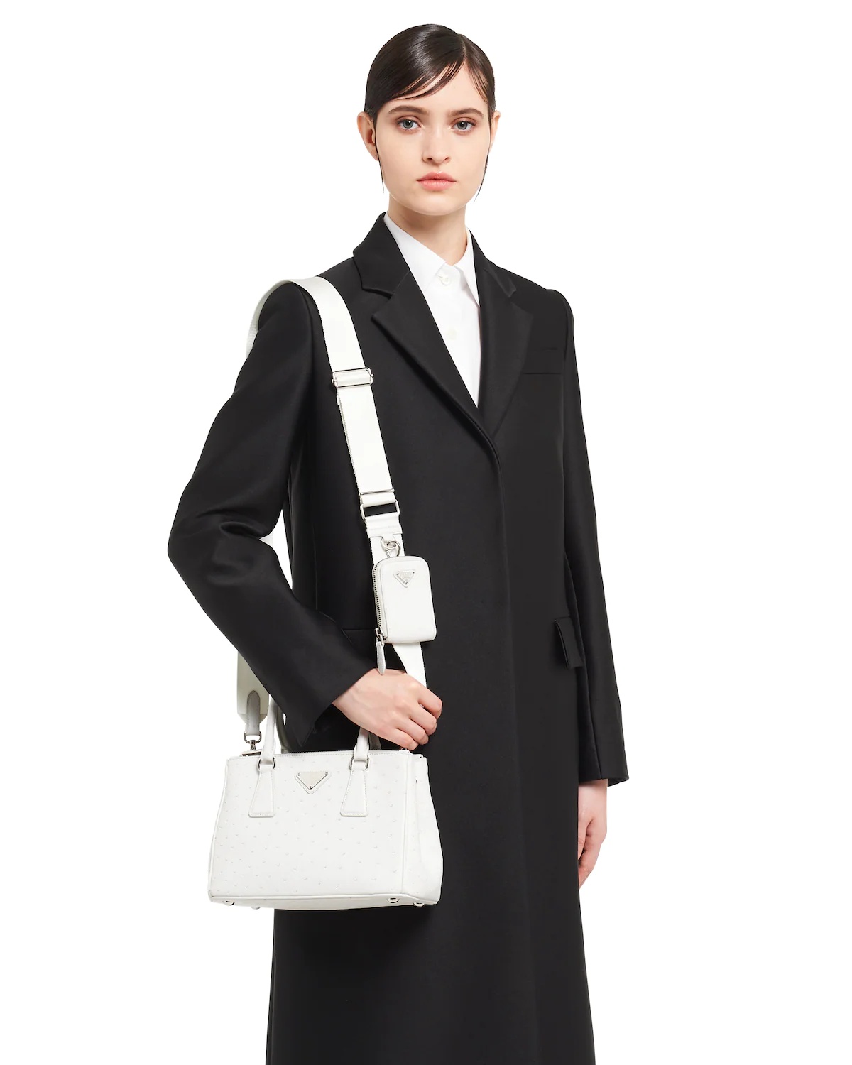 Prada Galleria ostrich leather small bag - 2