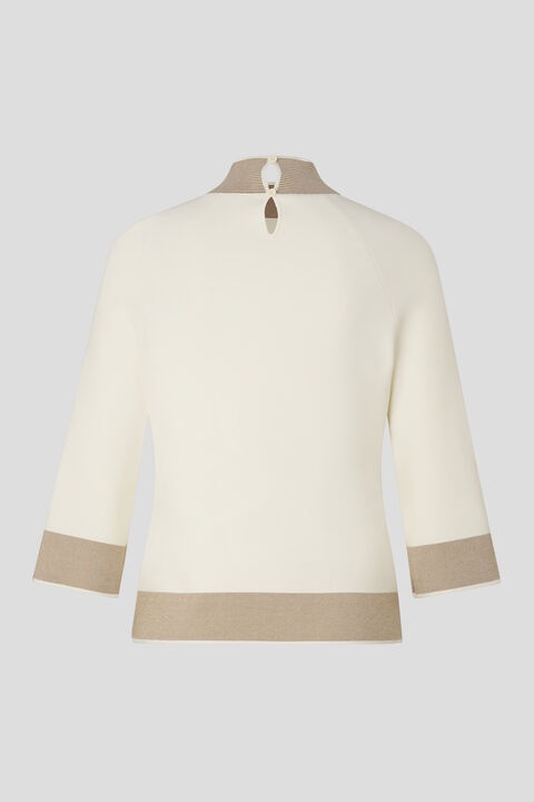 Magda sweater in Off-white/Camel - 6