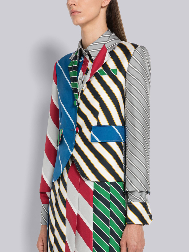 Thom Browne Fun-Mix Awning Stripe Silk High Armhole Sport Coat outlook