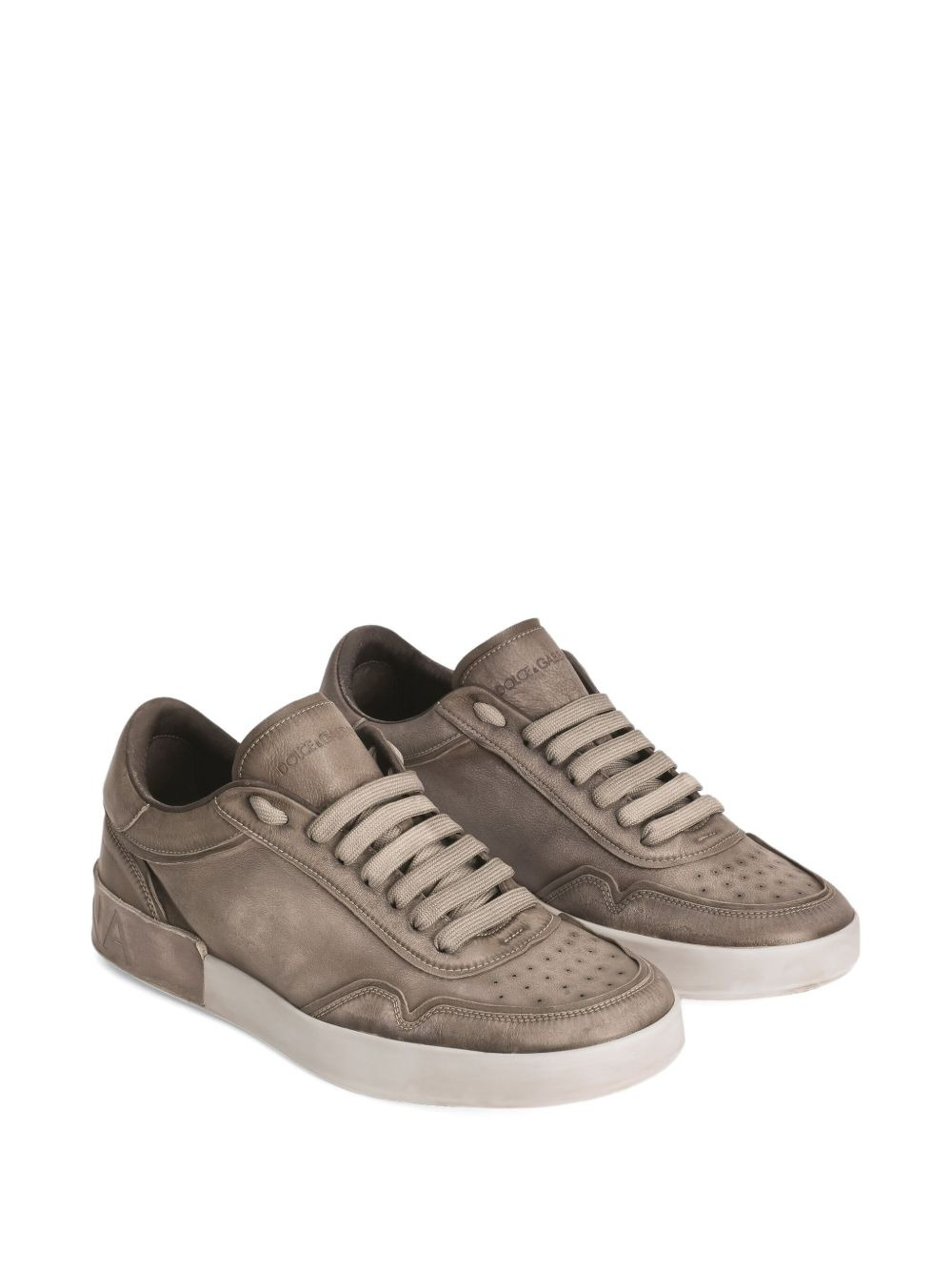 Portofino leather lace-up trainers - 2