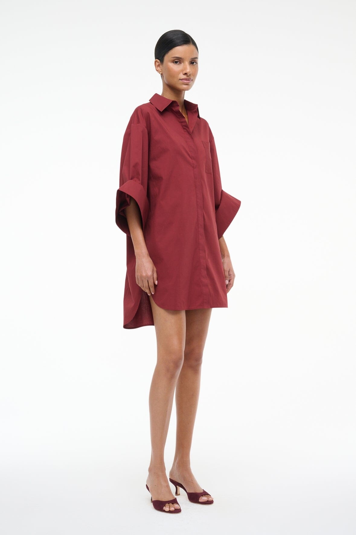 STAUD NICO DRESS SANGRIA - 2
