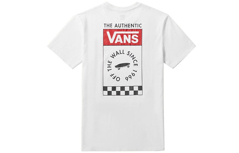 Vans (WMNS) Vans Skateboard Grid Alphabet Printing Short Sleeve White VN0A3ZOFWHT outlook