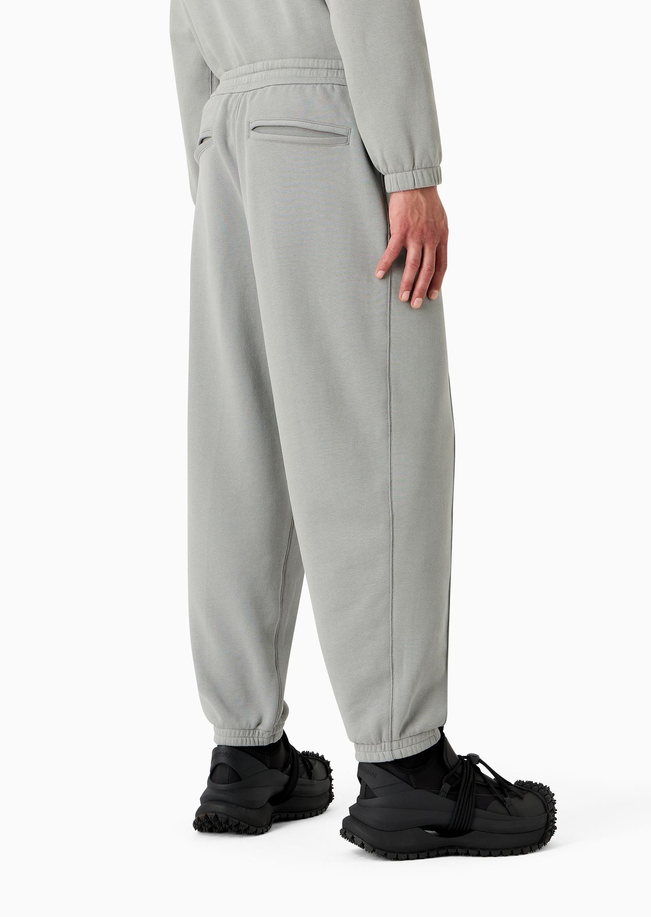 Soft-touch jersey joggers with ribbing - 3