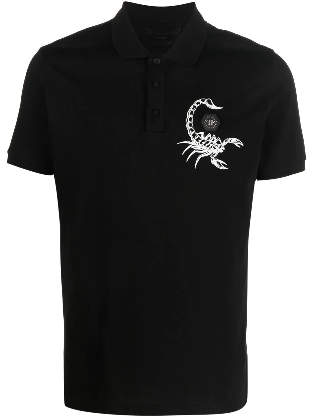 scorpion-print polo shirt - 1