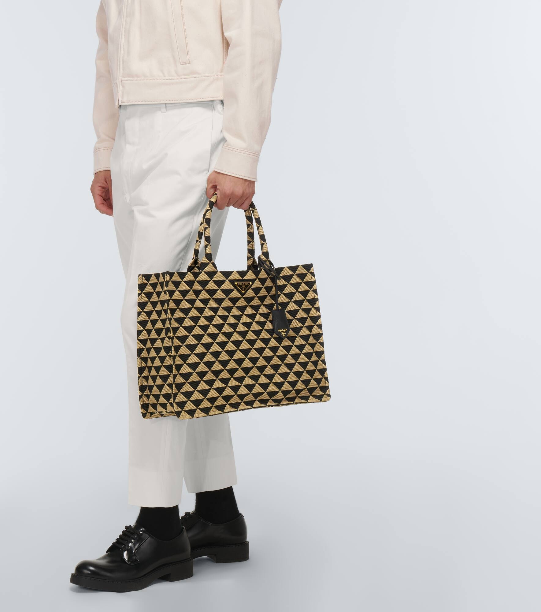 Symbole leather-trimmed tote bag - 2