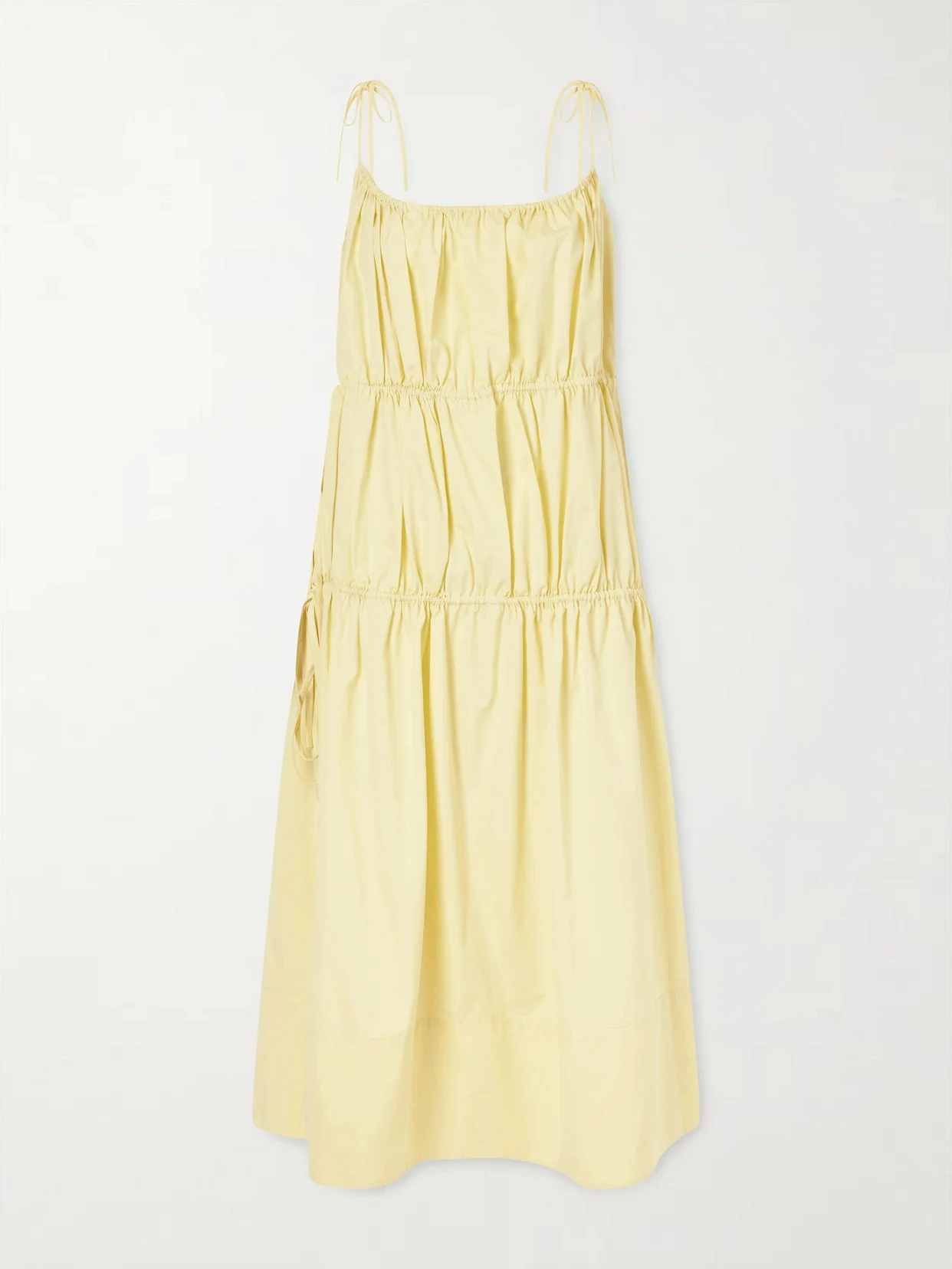Ella Tiered Cotton And Silk-blend Midi Dress - 1