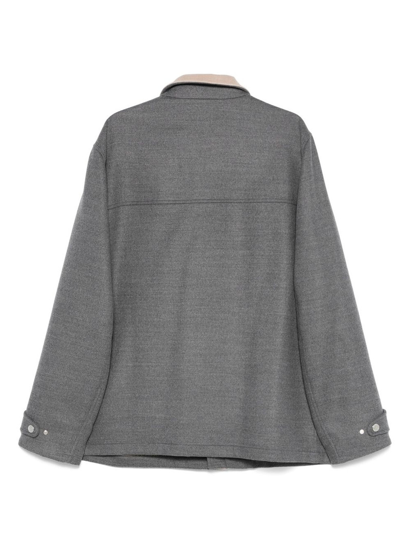 Brunello Cucinelli contrast-collar jacket outlook