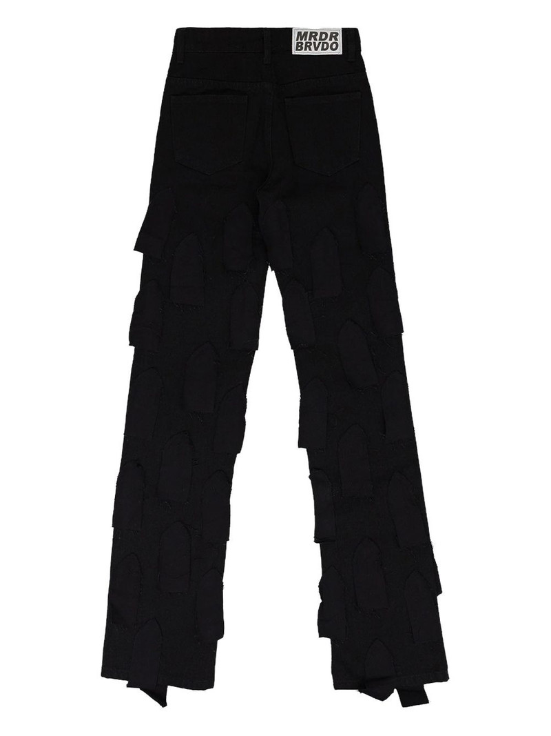 WHO DECIDES WAR button-fastening denim outlook