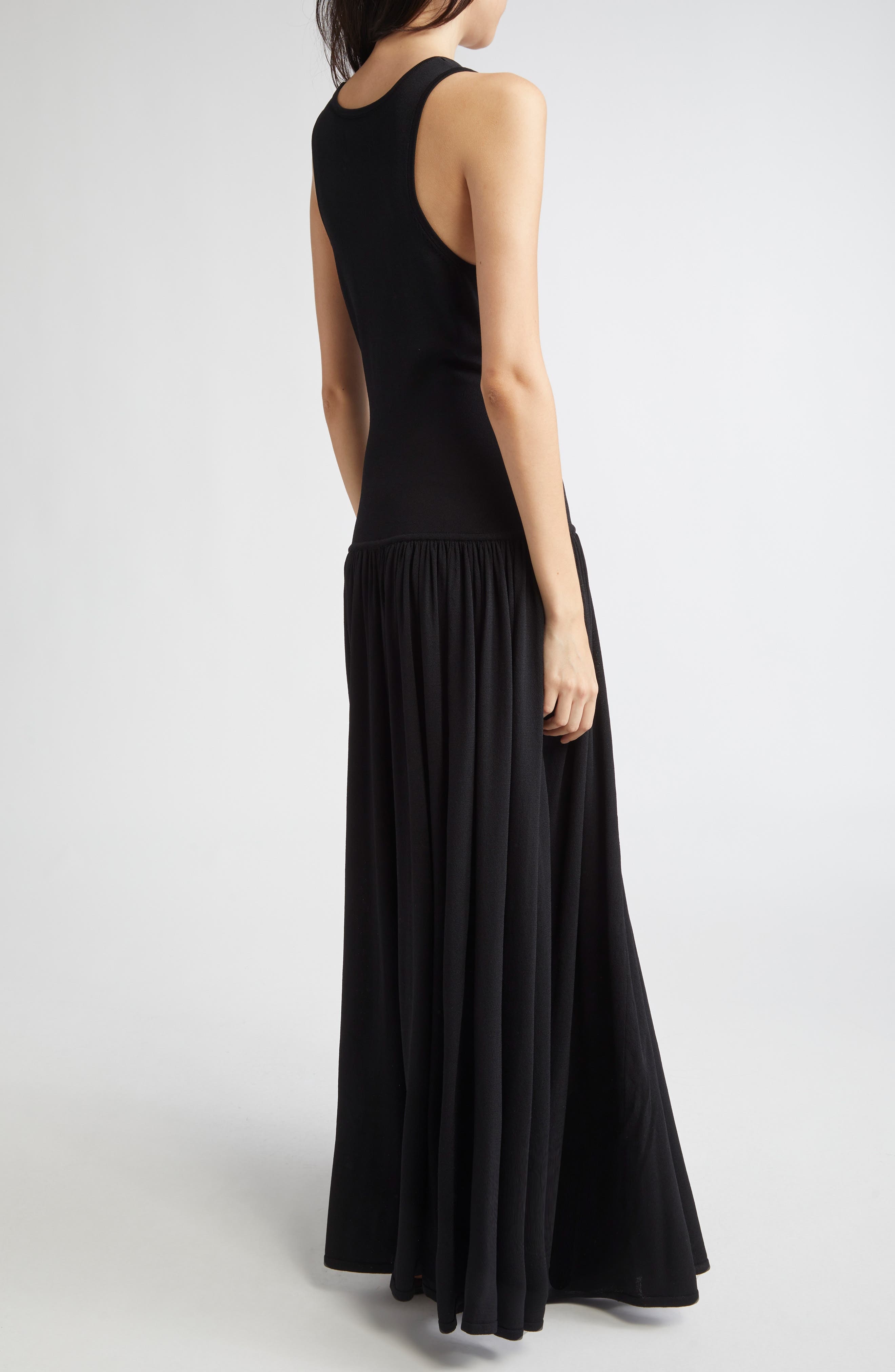 LOULOU DE SAISON Jada Drop Waist Jersey Maxi Dress in Black at Nordstrom - 2
