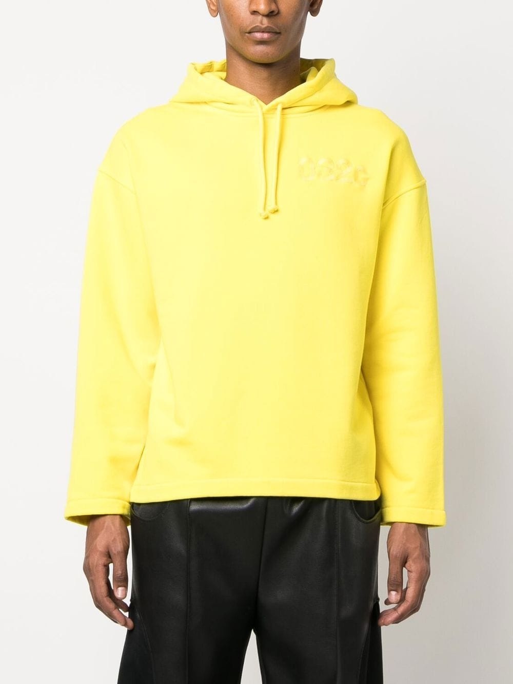 logo-embroidered organic cotton hoodie - 2