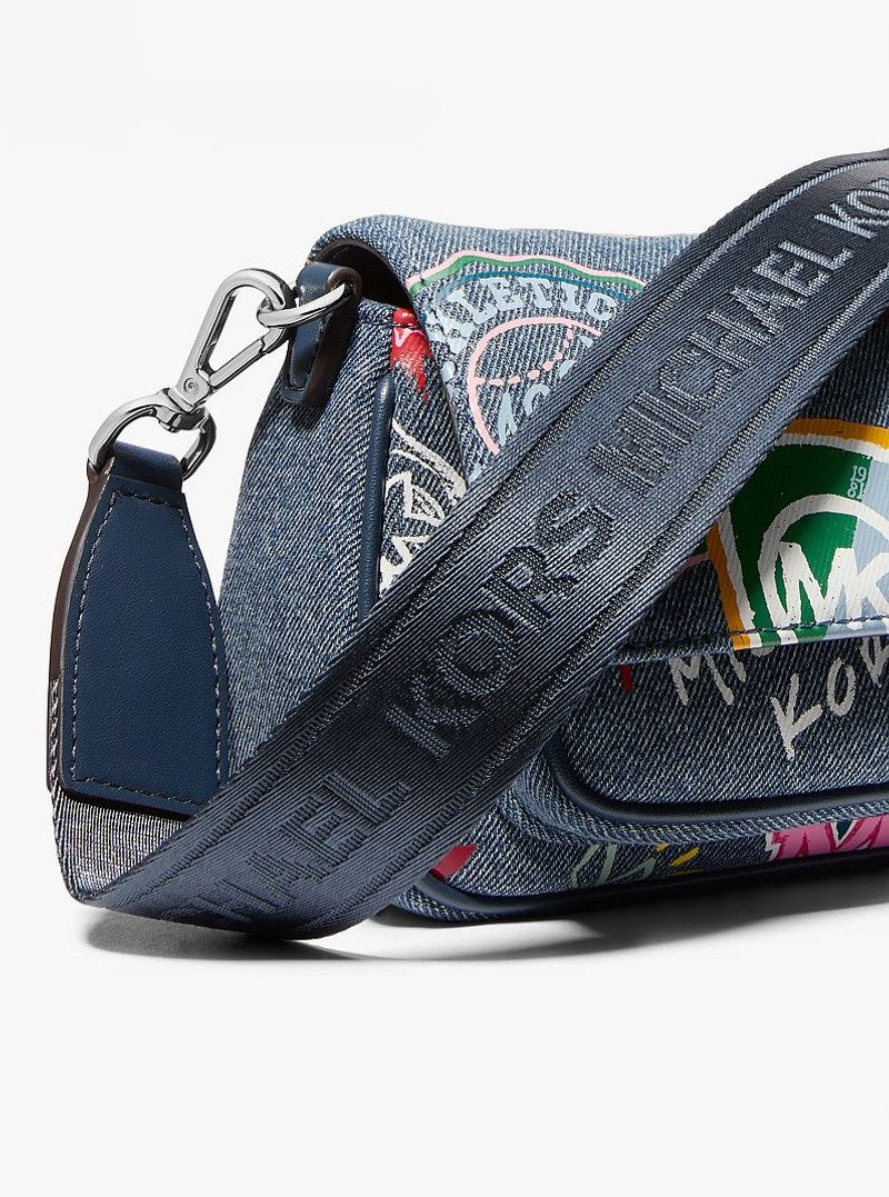 Jet Set Travel Small Embellished Denim Crossbody Bag With Pouch 4