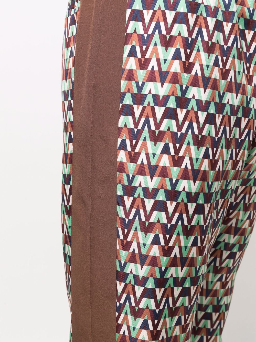 Optical print straight-leg trousers - 5