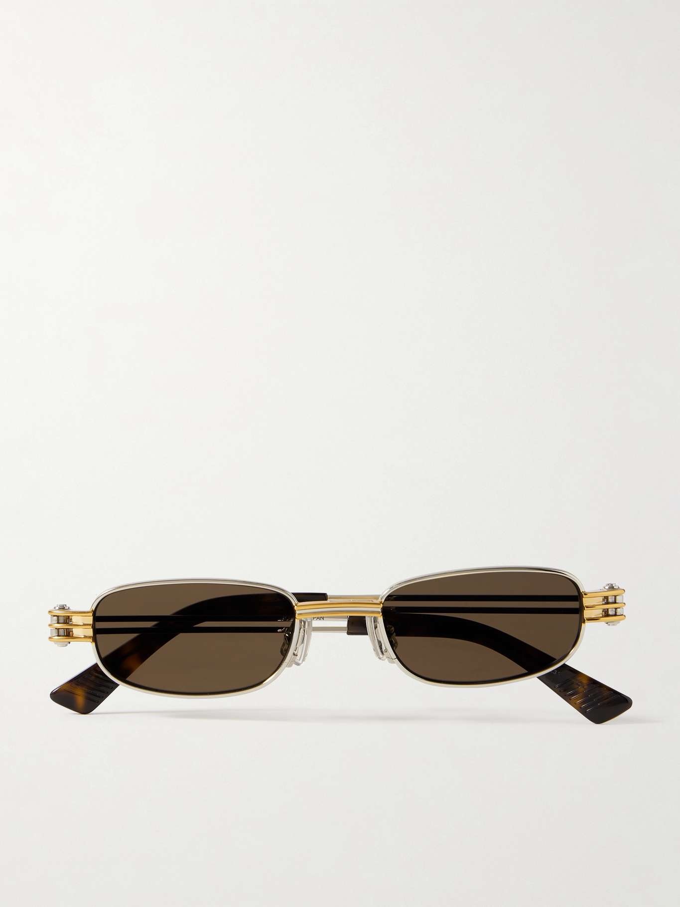 Rectangle-frame silver- and gold-tone sunglasses Silver - 1