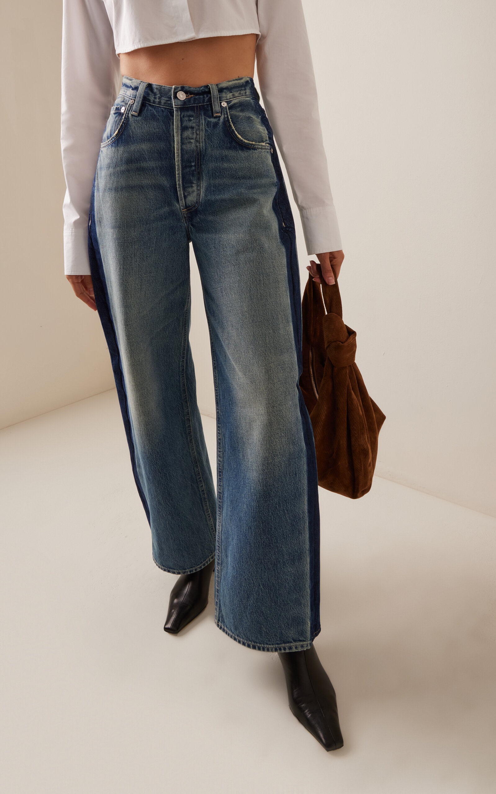 Ayla Rigid High-Rise Baggy Jeans blue - 3