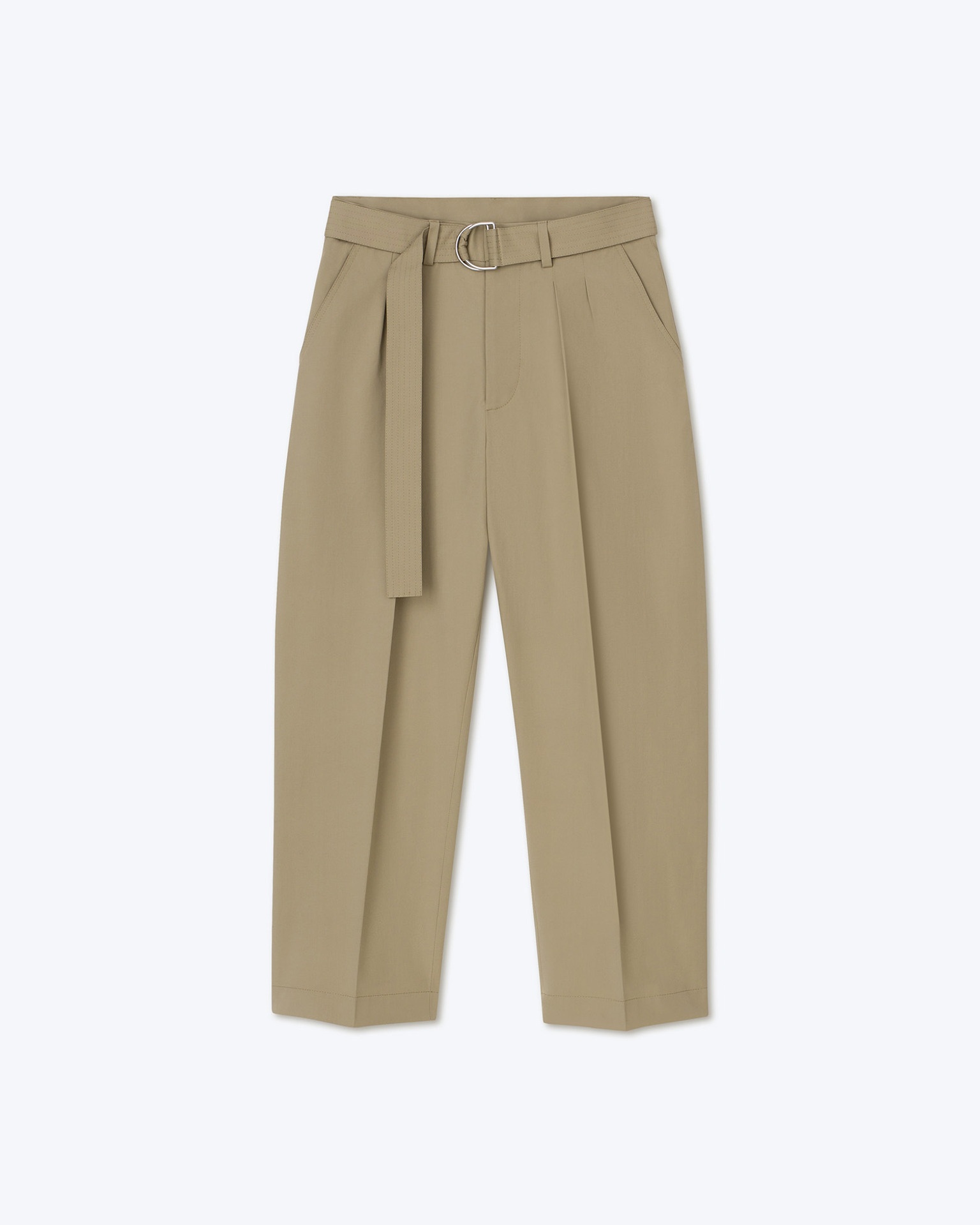 CAIUS - Belted tech-twill pants - Pebble - 1