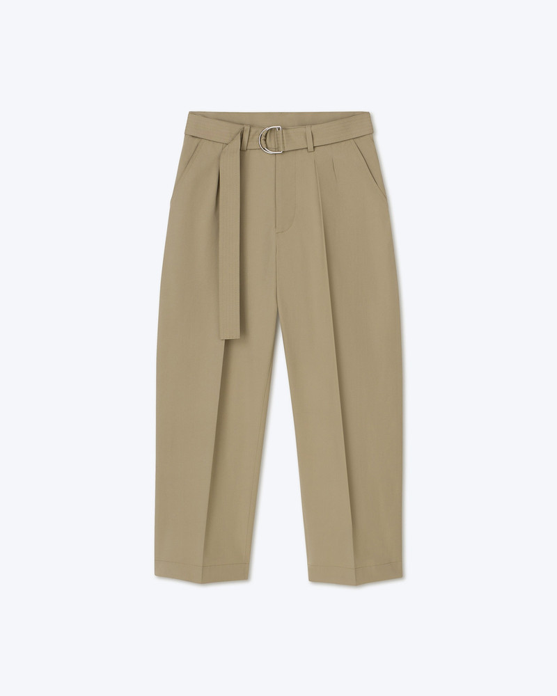 CAIUS - Belted tech-twill pants - Pebble 1
