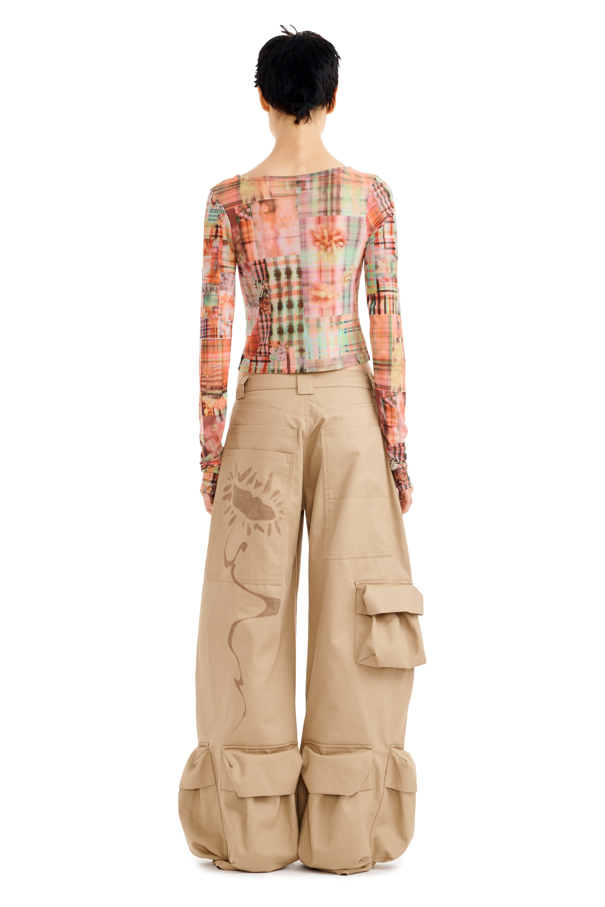 SAND DAISY GARDEN CARGO PANT - 5