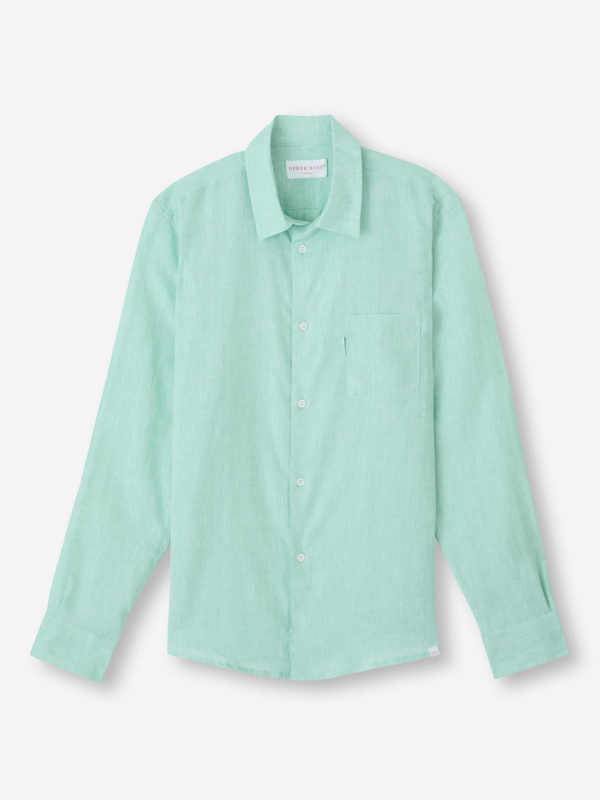 Men's Shirt Monaco Linen Mint Green - 2