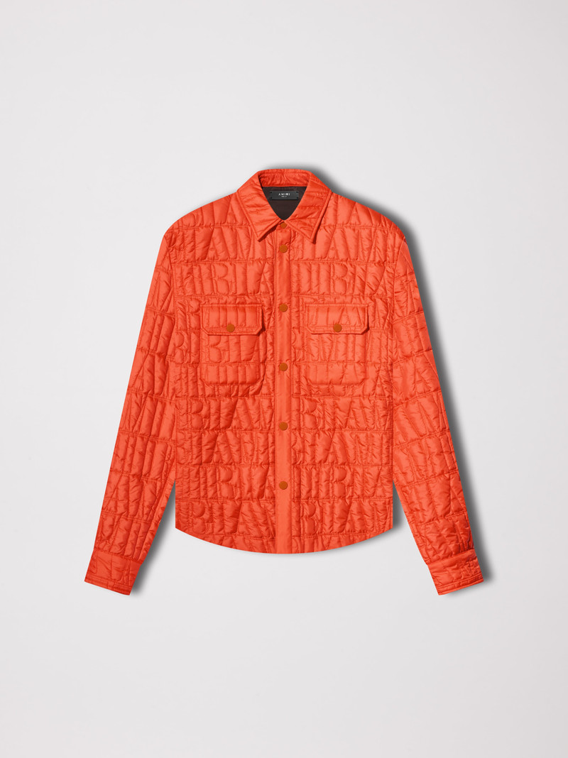 QUILTED AMIRI LOGO OVERSHIRT - 1