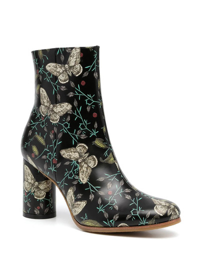 UNDERCOVER butterfly-print ankle boots outlook